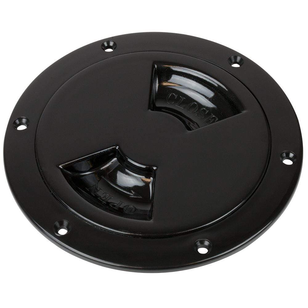 Sea-Dog Qualifies for Free Shipping Sea-Dog 4-1/2" Black Smooth Quarter Turn Deck Plate #336145-1