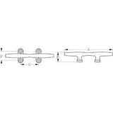 Sea-Dog Qualifies for Free Shipping Sea-Dog 4" Stainless Open Base Cleat #041604-1