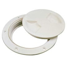 Sea-Dog Qualifies for Free Shipping Sea-Dog 5-7/16" White Screw Out Deck Plate with Internal Collar #337152