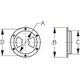 Sea-Dog Qualifies for Free Shipping Sea-Dog 5-7/16" White Screw Out Deck Plate with Internal Collar #337152