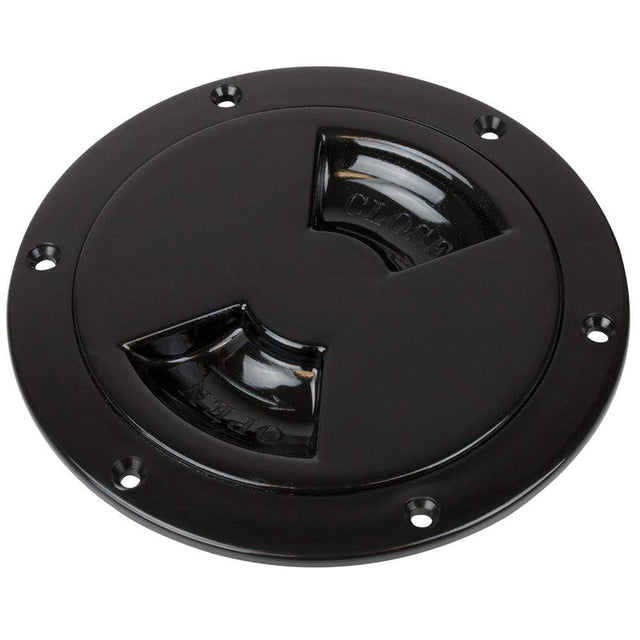 Sea-Dog Qualifies for Free Shipping Sea-Dog 8-5/16" Black Smooth Quarter Turn Deck Plate #336185-1