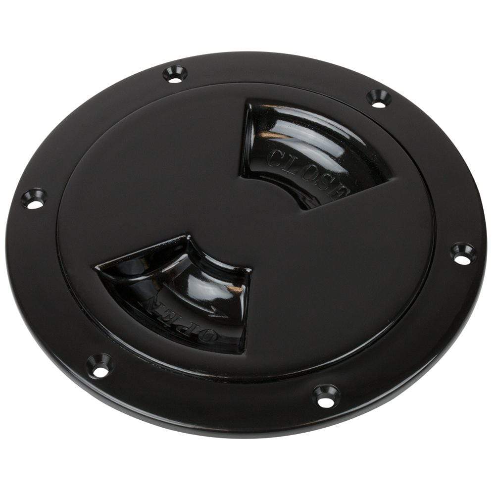 Sea-Dog Qualifies for Free Shipping Sea-Dog 8-5/16" Black Smooth Quarter Turn Deck Plate #336185-1