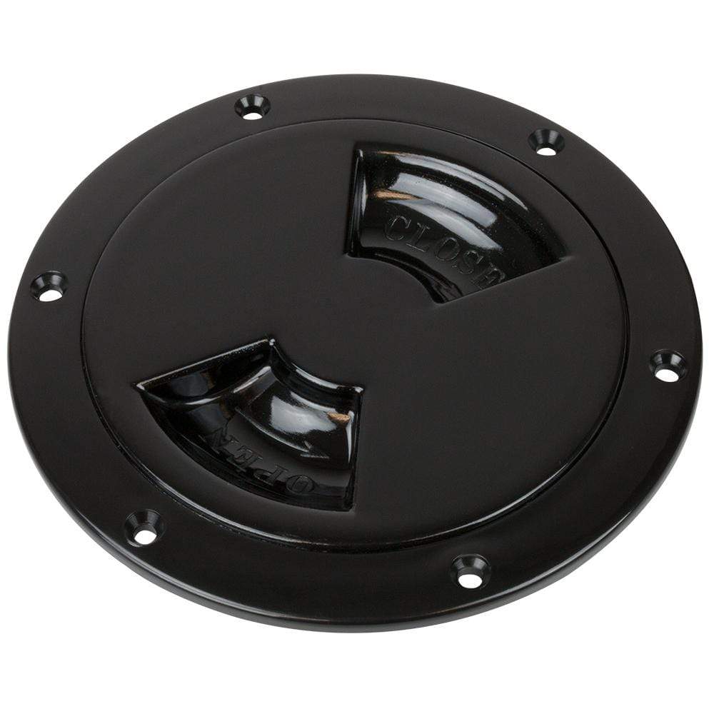Sea-Dog Qualifies for Free Shipping Sea-Dog ABS Deck Plate Black Smooth 4" Quarter #336345-1