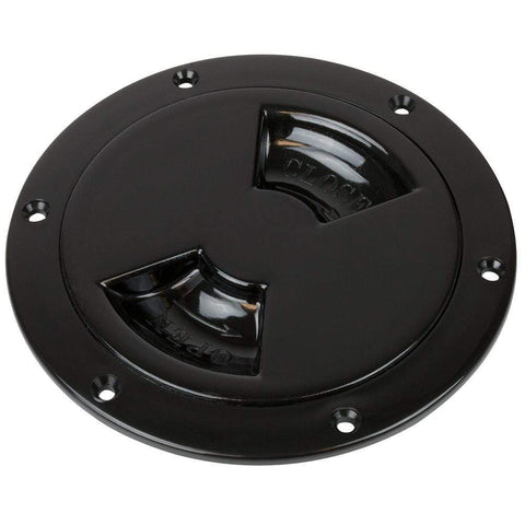Sea-Dog Qualifies for Free Shipping Sea-Dog ABS Deck Plate Black Smooth 6" Quarter Turn #336365-1