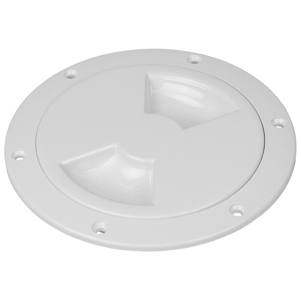 Sea-Dog Qualifies for Free Shipping Sea-Dog ABS Deck Plate White Smooth 4" Quarter Turn #336340-1