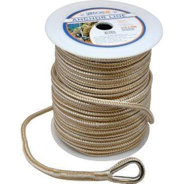 Sea-Dog Qualifies for Free Shipping Sea-Dog Anchor Line Double-Braided Gold/White 1/2" x 100' #302112100GW-1