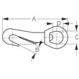 Sea-Dog Qualifies for Free Shipping Sea-Dog Bronze Swivel Eye Baby Snap 2-1/16" #131042-1