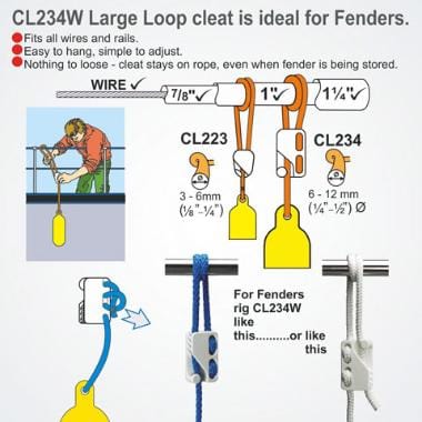 Sea-Dog Qualifies for Free Shipping Sea-Dog CL234 Large Loop Cleat #002340-1