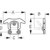 Sea-Dog Qualifies for Free Shipping Sea-Dog Cleat Folding SS 3-1/2" #048500-1