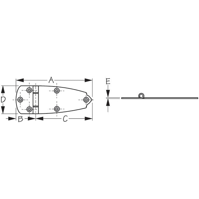 Sea-Dog Qualifies for Free Shipping Sea-Dog Door Hinge SS Pair #201750-1