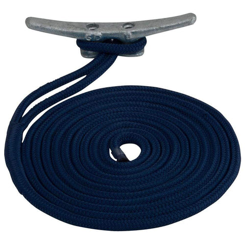 Sea-Dog Qualifies for Free Shipping Sea-Dog Double Braided Nylon Dock Line 1/2" x 15' Navy #302112015NV-1