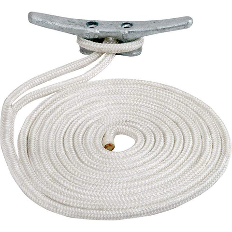 Sea-Dog Qualifies for Free Shipping Sea-Dog Double Braided Nylon Dock Line 3/8" x 10' White #302110010WH-1