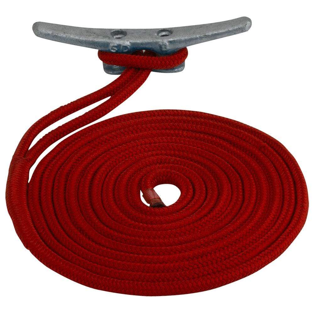 Sea-Dog Qualifies for Free Shipping Sea-Dog Double Braided Nylon Dock Line 3/8" x 25' Red #302110025RD-1