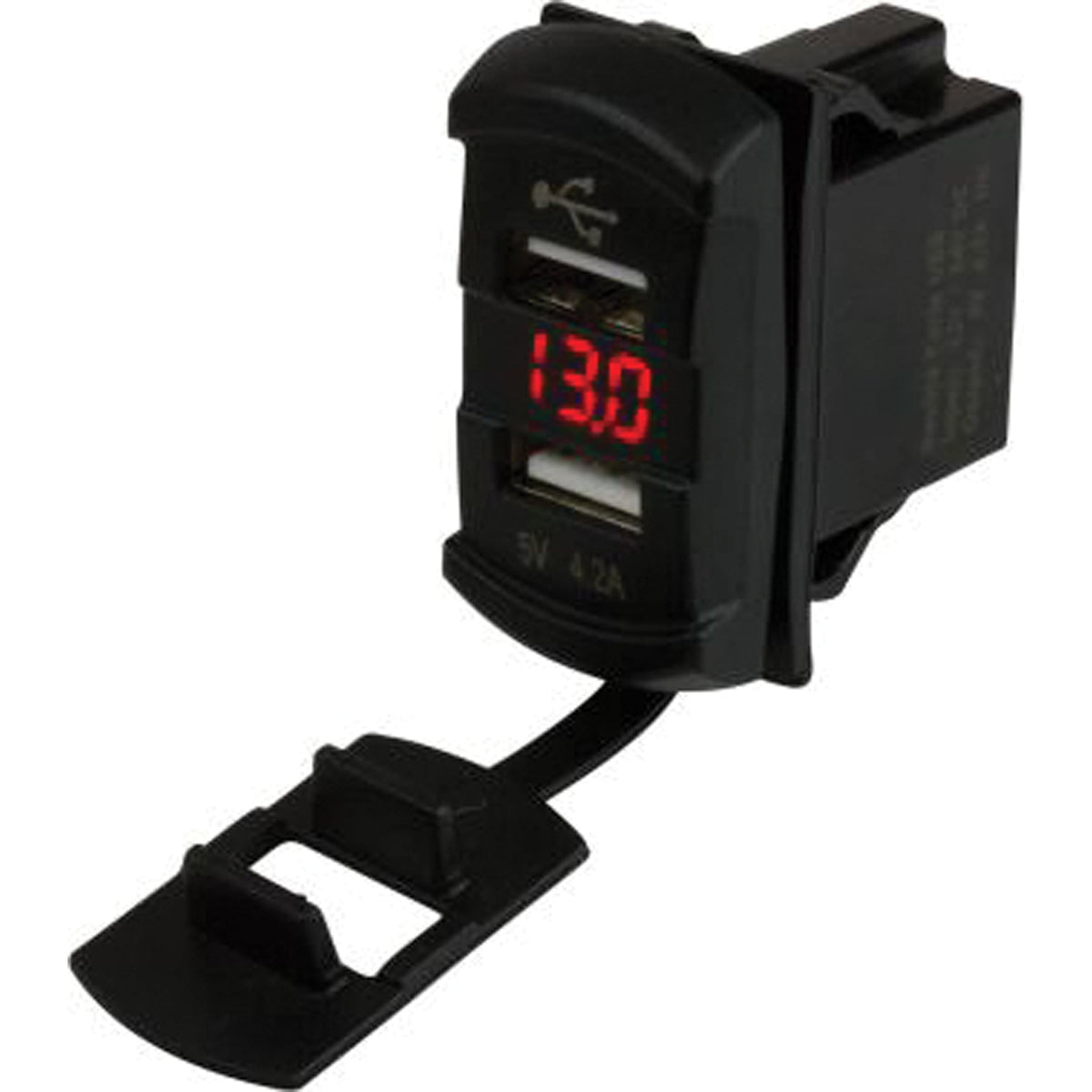 Sea-Dog Qualifies for Free Shipping Sea-Dog Dual USB Rocker Switch Voltmeter with Hidden Display #426527
