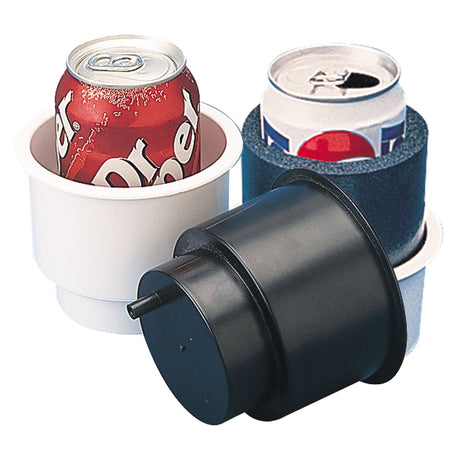 Sea-Dog Qualifies for Free Shipping Sea-Dog Flush-Mount Drink Holder with Drain Fitting-White #588061N