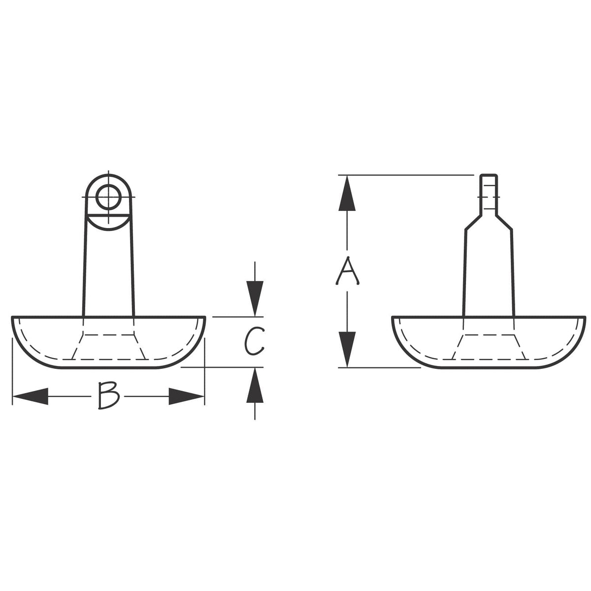 Sea-Dog Qualifies for Free Shipping Sea-Dog Mushroom Ancor Black Vinyl Coating 15 lb #314175