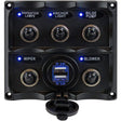Sea-Dog Qualifies for Free Shipping Sea-Dog Nylon Switch Panel IP68 5 Toggles with LED Lighted #424617-1