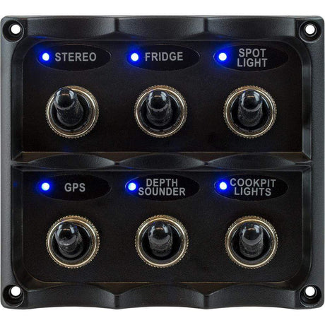 Sea-Dog Qualifies for Free Shipping Sea-Dog Nylon Switch Panel IP68 6 Toggles #424636-1
