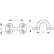 Sea-Dog Qualifies for Free Shipping Sea-Dog Pad Eye Brass 2-pk 3/4" #081280-1