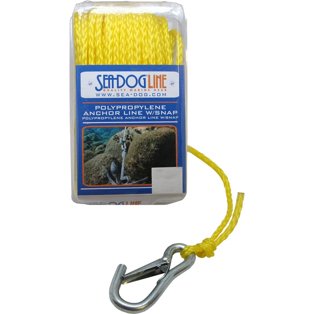 Sea-Dog Qualifies for Free Shipping Sea-Dog Poly Pro Anchor Line W/Snap 1/4" x 100' #304206100YW-1