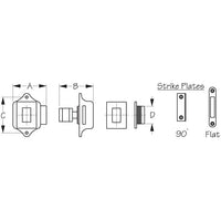 Sea-Dog Qualifies for Free Shipping Sea-Dog Rim Latch Square SS #225310-1