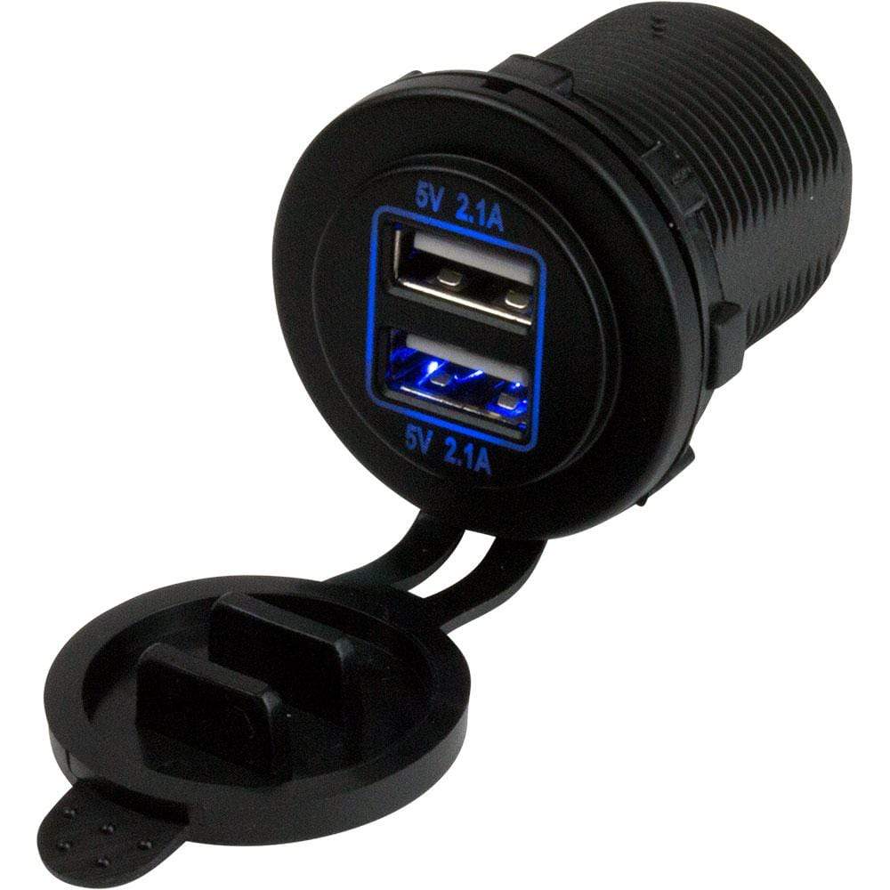Sea-Dog Qualifies for Free Shipping Sea-Dog Round Dual USB Power Socket #426515-1