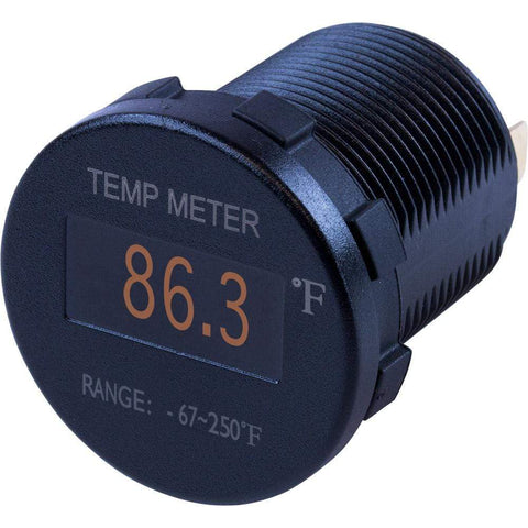 Sea-Dog Qualifies for Free Shipping Sea-Dog Round Oled Temperature Meter Fahrenheit with 6' Lead #421610-1