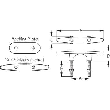 Sea-Dog Qualifies for Free Shipping Sea-Dog Rub Plate for 10" Arch Cleat #041890