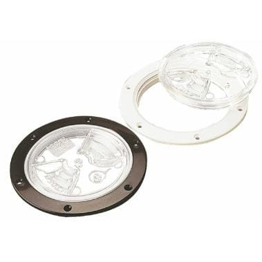 Sea-Dog Qualifies for Free Shipping Sea-Dog Screw Out Deck Plate with Clear Cover 6" #337161-1