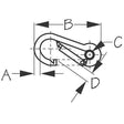 Sea-Dog Qualifies for Free Shipping Sea-Dog Snap Hook-Ss with Eye 1/4" x 2-3/8" #151565-1