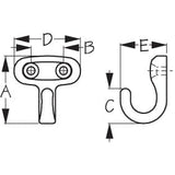 Sea-Dog Qualifies for Free Shipping Sea-Dog SS Coat Hook Single #671491-1