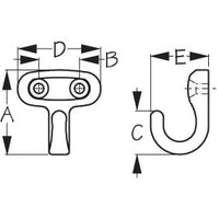 Sea-Dog Qualifies for Free Shipping Sea-Dog SS Coat Hook Single #671491-1