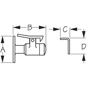 Sea-Dog Qualifies for Free Shipping Sea-Dog SS Door Stop & Catch 4" #221715-1