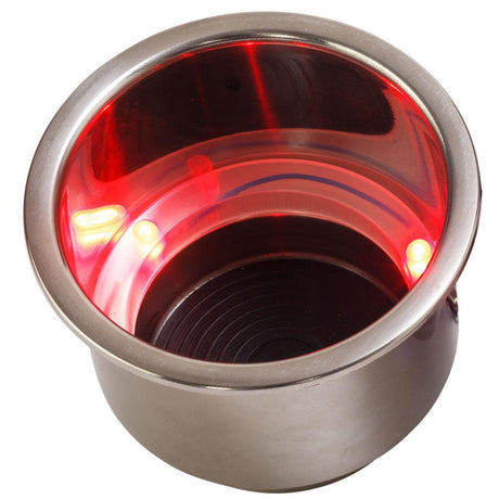 Sea-Dog Qualifies for Free Shipping Sea-Dog SS Flush-Mount Drink Holder Combo Jumbo with Red LED #588071-1