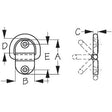 Sea-Dog Qualifies for Free Shipping Sea-Dog SS Folding D-Ring Large 2-Hole #048615-1