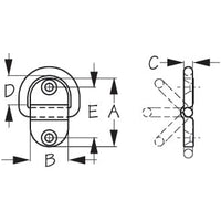 Sea-Dog Qualifies for Free Shipping Sea-Dog SS Folding D-Ring Large 2-Hole #048615-1