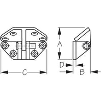 Sea-Dog Qualifies for Free Shipping Sea-Dog SS Hatch Hinge Angle Base #205282-1