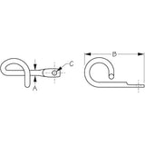Sea-Dog Qualifies for Free Shipping Sea-Dog SS Mainsail Hook 5/16" #195410-1