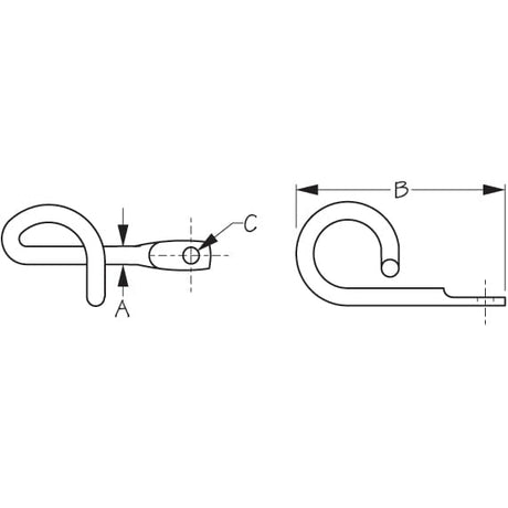 Sea-Dog Qualifies for Free Shipping Sea-Dog SS Mainsail Hook 5/16" #195410-1