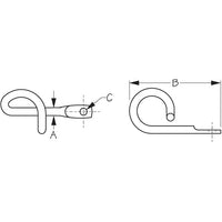 Sea-Dog Qualifies for Free Shipping Sea-Dog SS Mainsail Hook 5/16