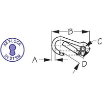 Sea-Dog Qualifies for Free Shipping Sea-Dog SS Snap with Eye 3-1/4