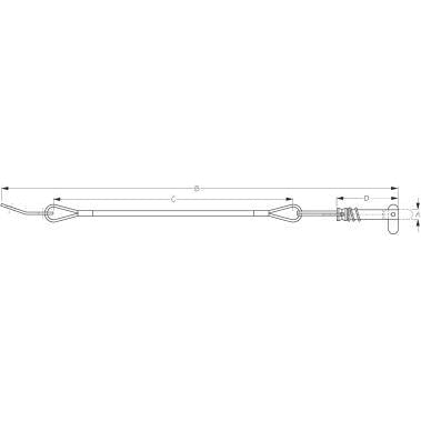 Sea-Dog Qualifies for Free Shipping Sea-Dog Stainless Toggle Pin and Lanyard Straight #299986-1