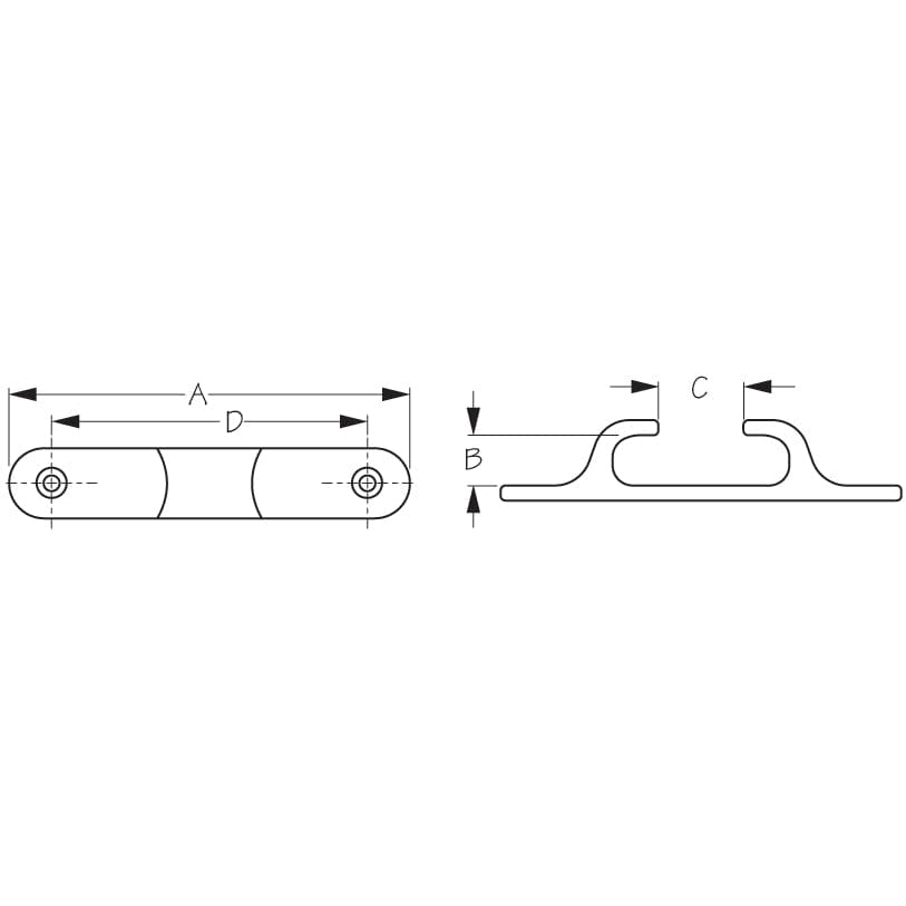 Sea-Dog Qualifies for Free Shipping Sea-Dog Straight Chock 6" SS #060210-1