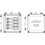Sea-Dog Qualifies for Free Shipping Sea-Dog Switch Panel Vertical 4-Switch #424016-1