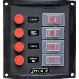 Sea-Dog Qualifies for Free Shipping Sea-Dog Switch Panel Vertical 4-Switch #424016-1