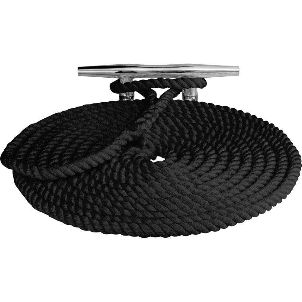 Sea-Dog Twisted Nylon Dock Line 5/8" x 20' Black #301116020BK-1