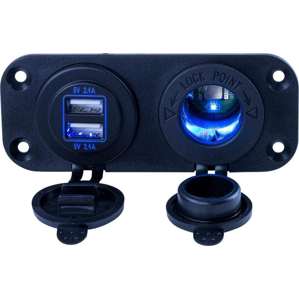 Sea-Dog Qualifies for Free Shipping Sea-Dog USB & 12v Power Socket Panel with Screws & Connectors #426505-1
