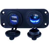 Sea-Dog Qualifies for Free Shipping Sea-Dog USB & 12v Power Socket Panel with Screws & Connectors #426505-1