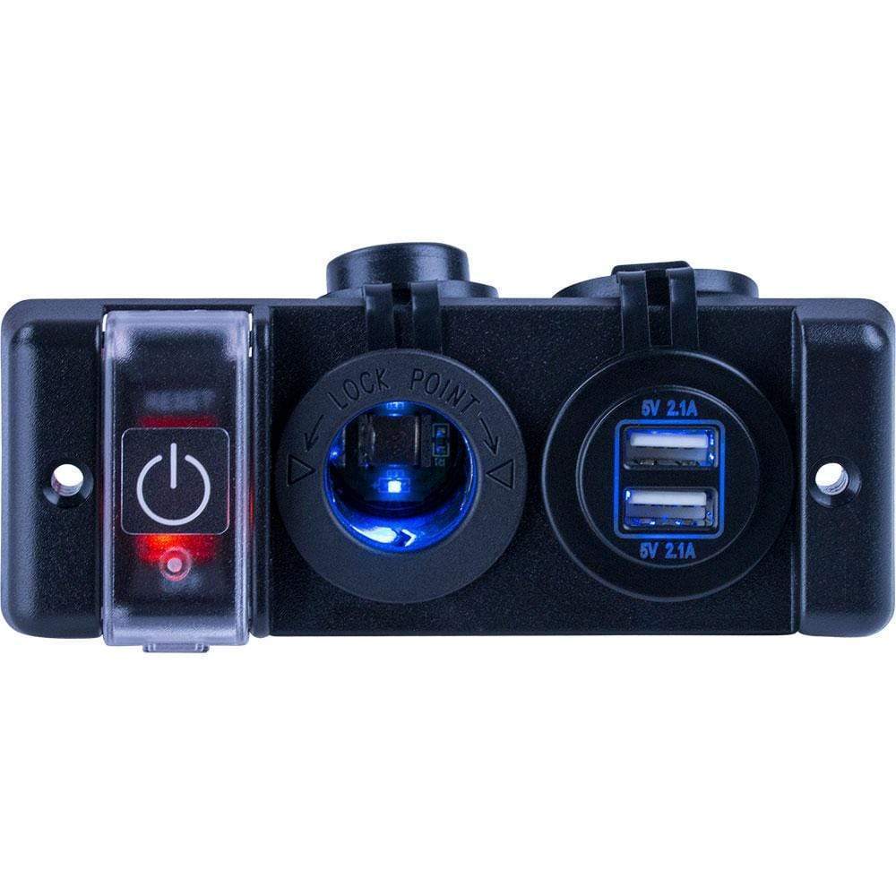 Sea-Dog Qualifies for Free Shipping Sea-Dog USB & 12v Power Socket Panel with Switched Circut #426506-1
