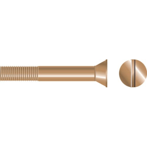 Seachoice Qualifies for Free Shipping Seachoice 1/2-13 x 6" Slotted Flat Machine Screw Silicon Bronze 1-pk #01553